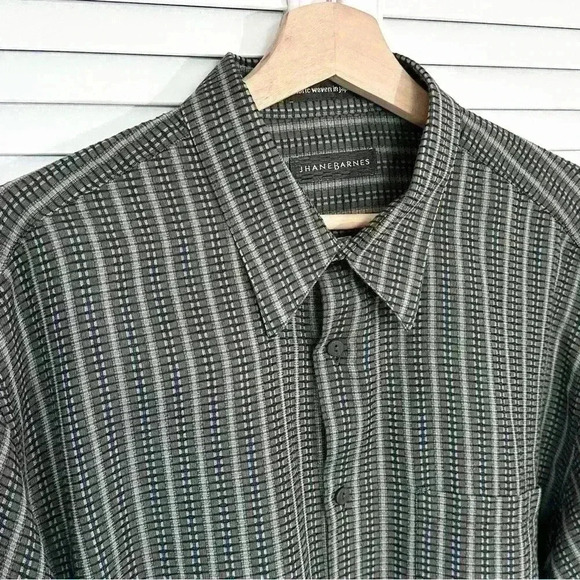 Jhane Barnes Cotton Long Sleeve Button Down Shirt Patterned | Multicolor | SZ XL - Picture 3 of 8